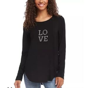 Karen Kane Love Black Long Sleeve Top